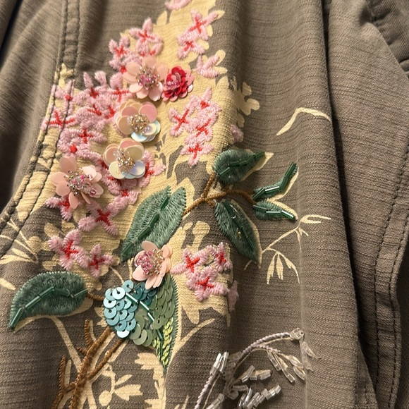 Anthropology sequin flowers jacket - Picture 2 of 4